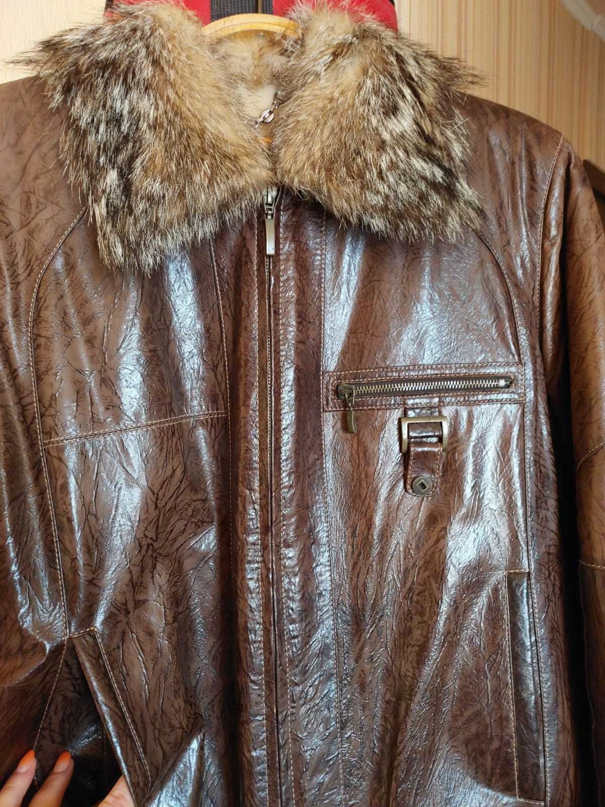 Дублянка чоловіча Зимова куртка з натуральної шкіри Baggio Rossini