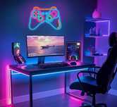 Neon LED Game PAD Dla Fanów GIER