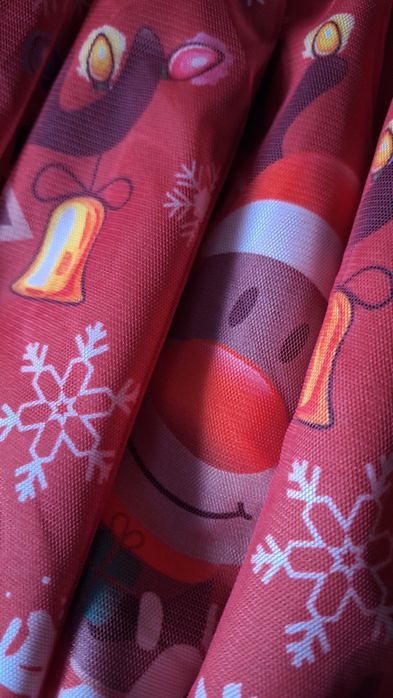 Sukienka czerwona bawełniana świąteczna  128/134