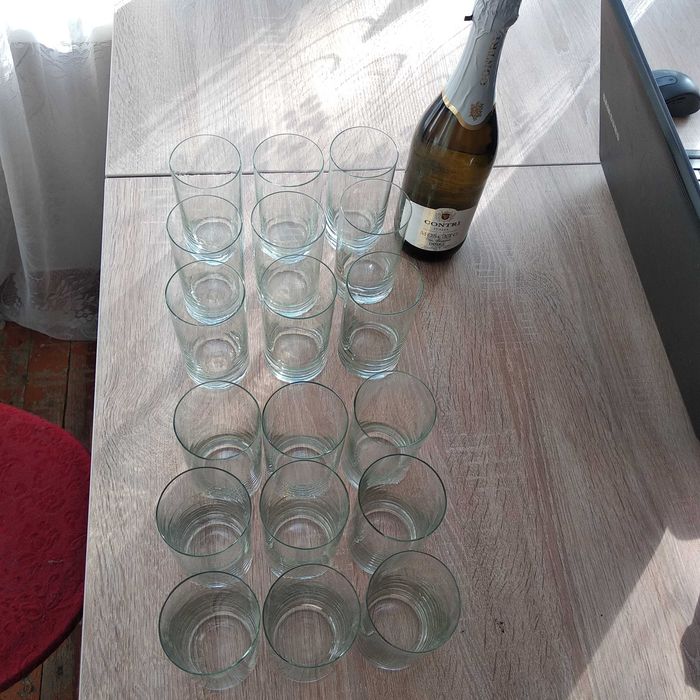 Стаканы, склянки, барные, комплект 18 шт