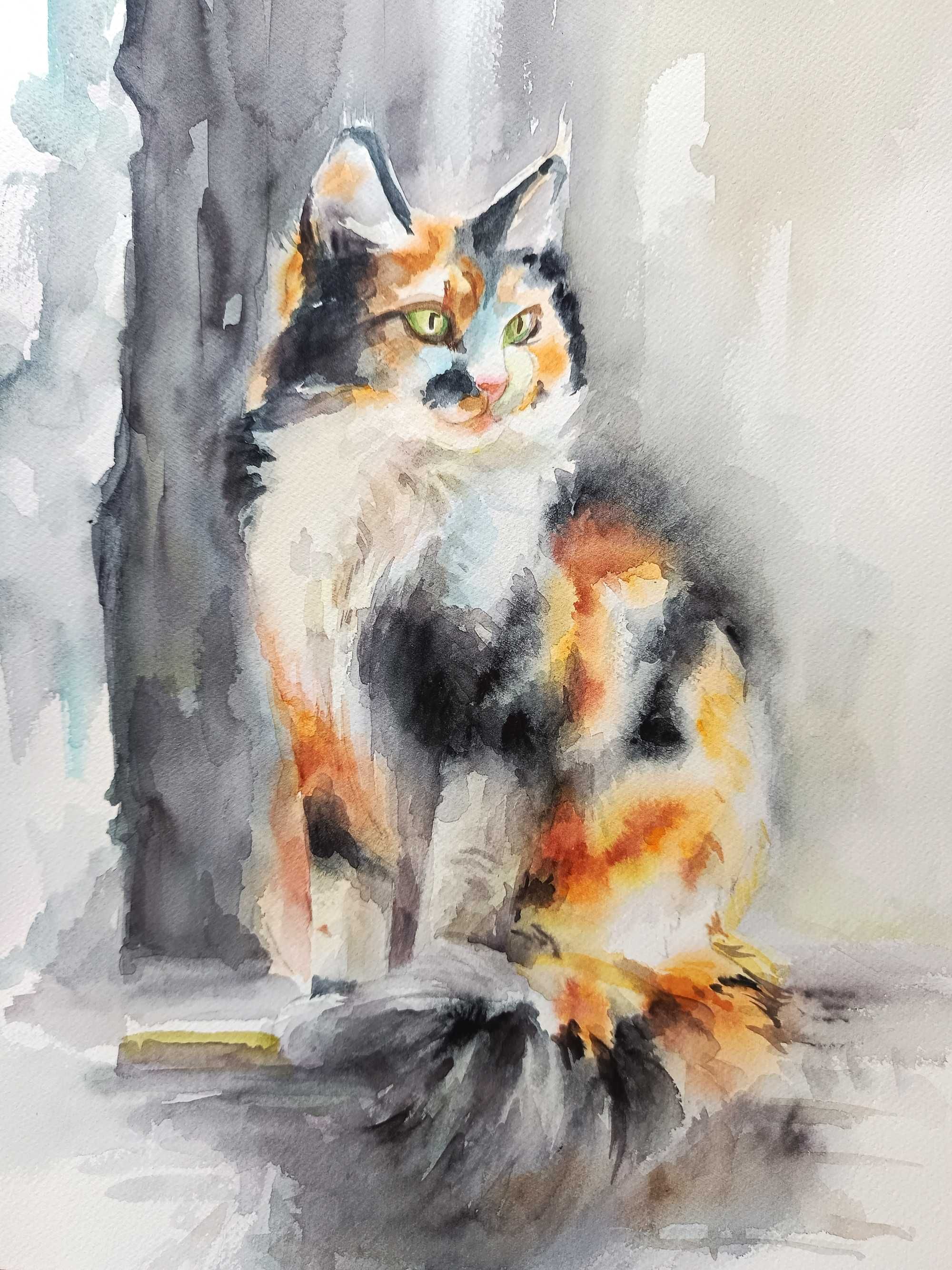 Kotki, oryginalne akwarele, papier bawełniany, A3
