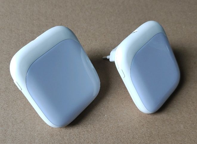 NOWE, nowoczesne Lampki nocne 2 szt. 2700K, czujnik zmierzchu