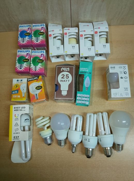 Żarówki energooszczędne Philips - 20 sztuk różne