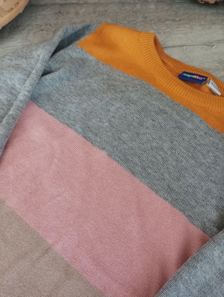 Sweterek/ sweter w paski kolorowe