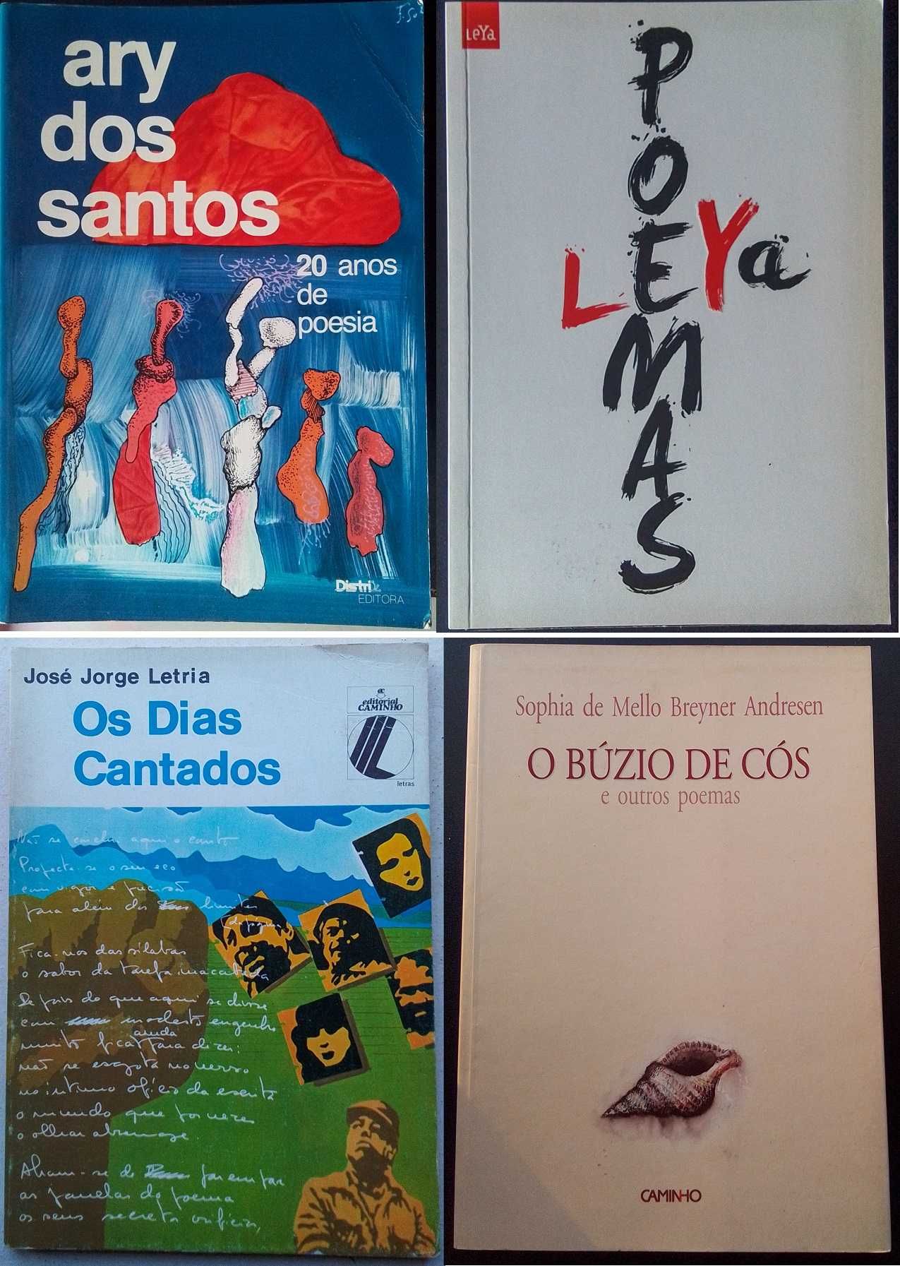 Lote de 23 livros de poesia