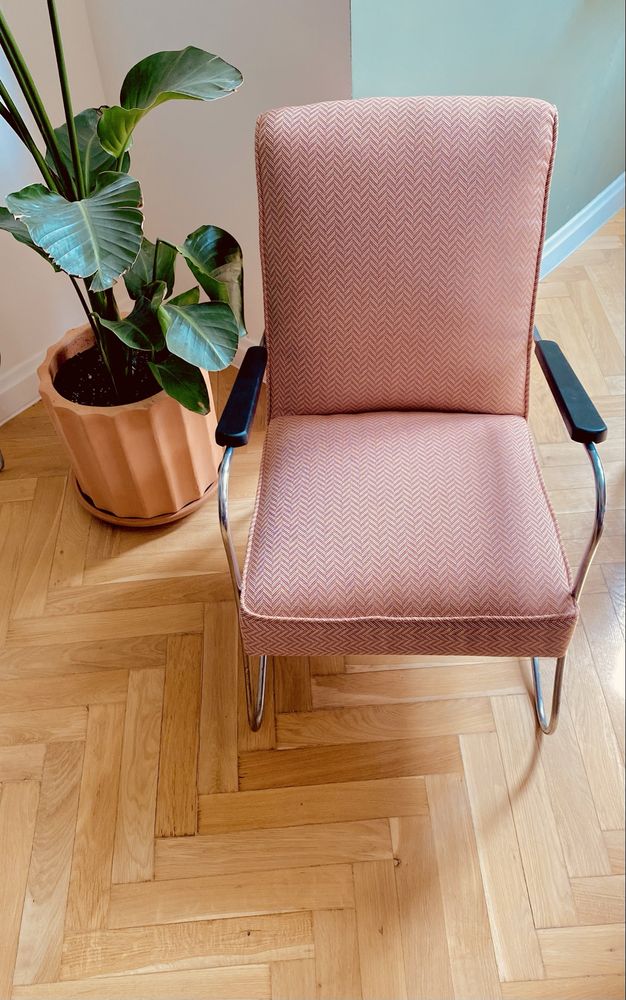 Fotel Zadziele, bauhaus, mid century, vintage design, Mucke Melder.