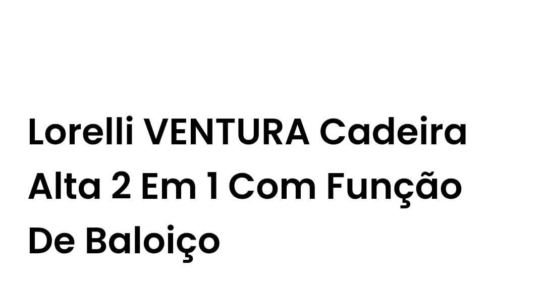 Cadeira refeição bebé