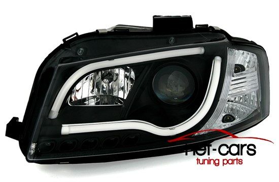 Reflektory Lampy przód AUDI A3 8P 03- TUBE LIGHTS NEON B