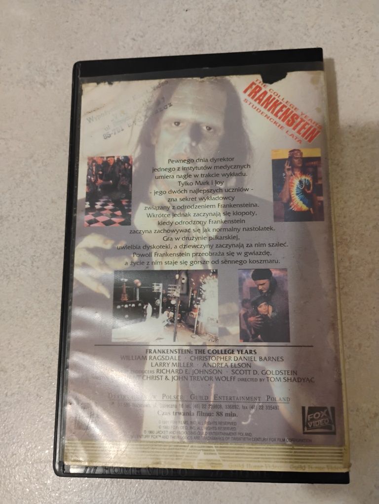 Kaseta VHS Frankestein Studenckie lata