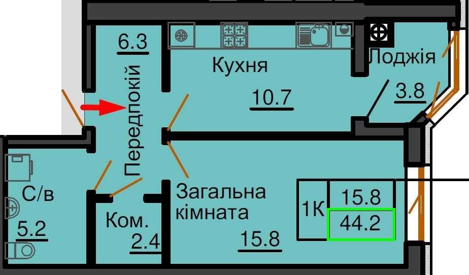 ‼️ Велика 1к квартира ‼️ ЖК Софія Резиденс є розстрочка