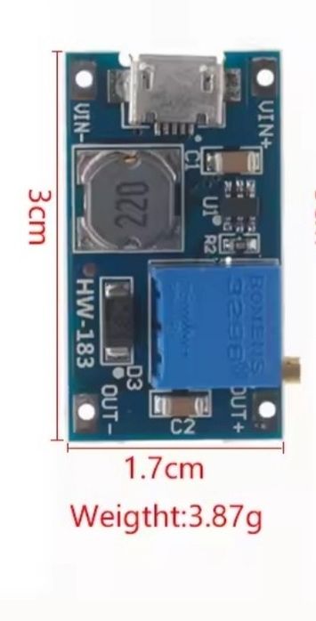 Модуль Зарядки Li-ion Аккумуляторов TP4056 с Защитой (Micro USB, 18650