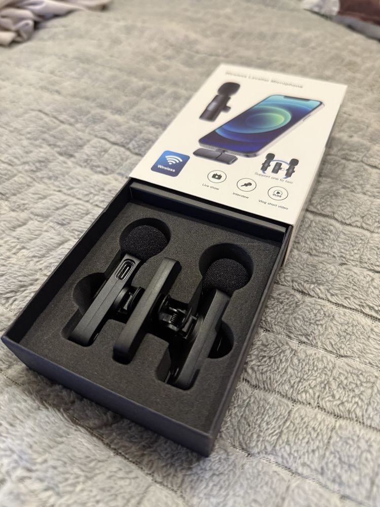 Бездротовий петличний мікрофон для iPhone 5–14 (Lightning),