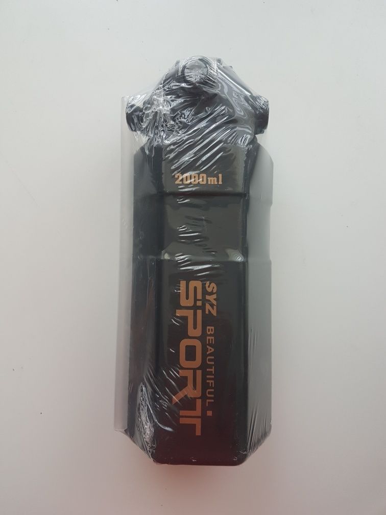 Do kolekcji - 3 w 1 bidony - czarne - nowe 2000ml