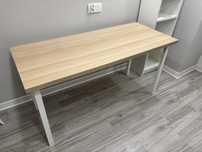 Biurko ikea białe z beżowym blatem 140x60 cm