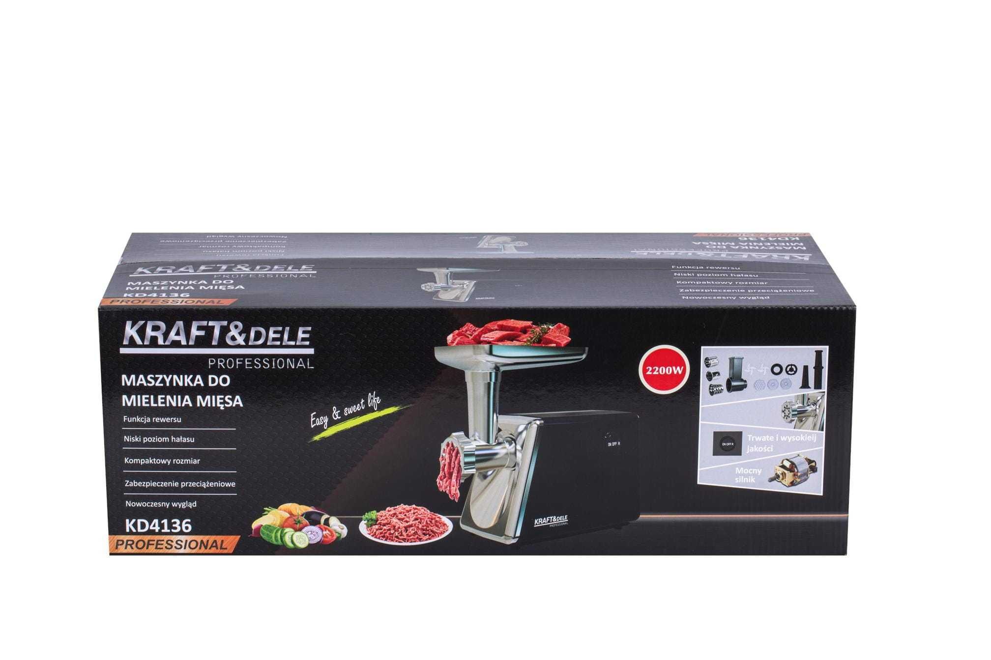 Maszynka do mielenia mięsa 2200W KD4136 3kg/min bogaty zestaw