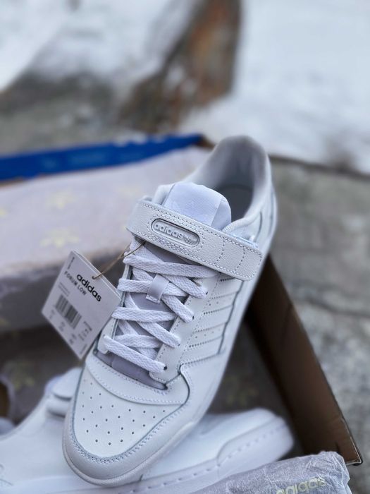 Мужские кроссовки Adidas Forum Low FY7755 Cloud White белые Оригинал