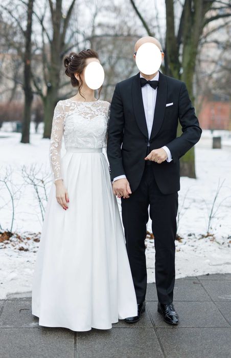 Suknia szczęścia – zachwycająca na ciele, klasyczna, KIESZENIE, r. 36