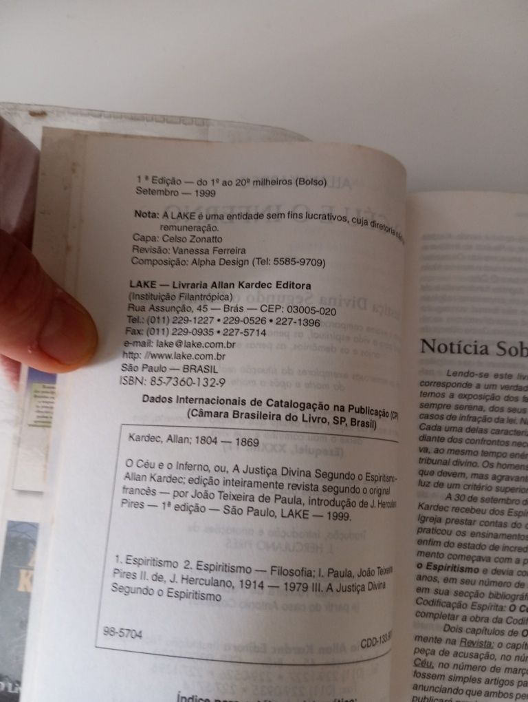 Allan kardec Céu e o Inferno ou A Justiça Divina  segundo o Espiritism
