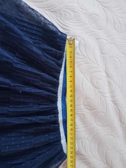 Granatowa spódnica Tchibo r.122/128, tiulowa