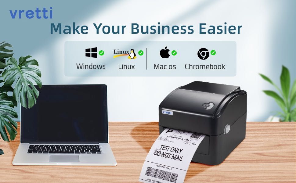 Drukarka termiczna etykiet DHL, UPS, DPD itd USB+WiFi 72/min, nowa FV