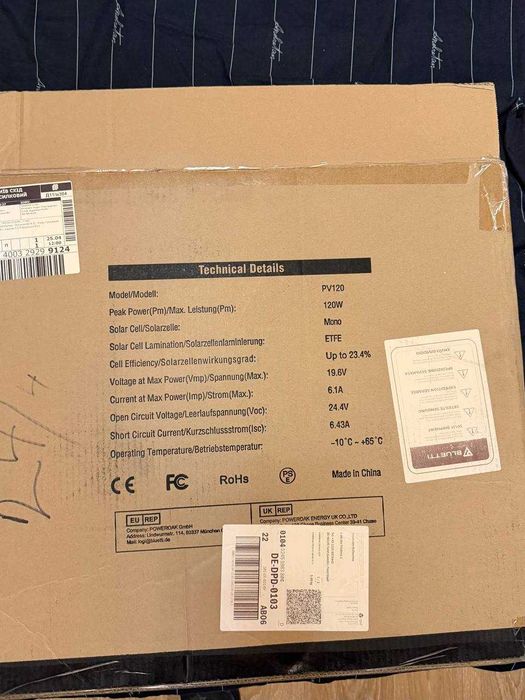 Продам новую солнечную панель bluetti poweroak pv120
