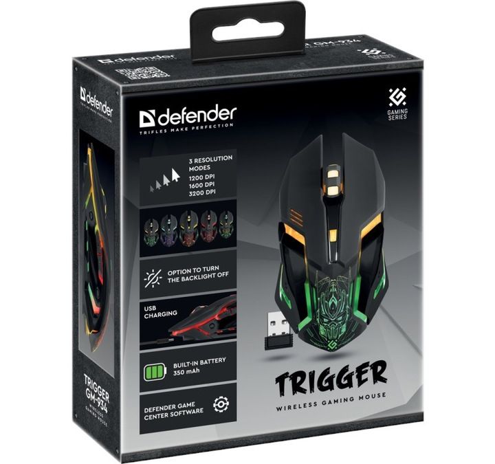 Mysz Bezprzewodowa Defender Trigger Gm-934