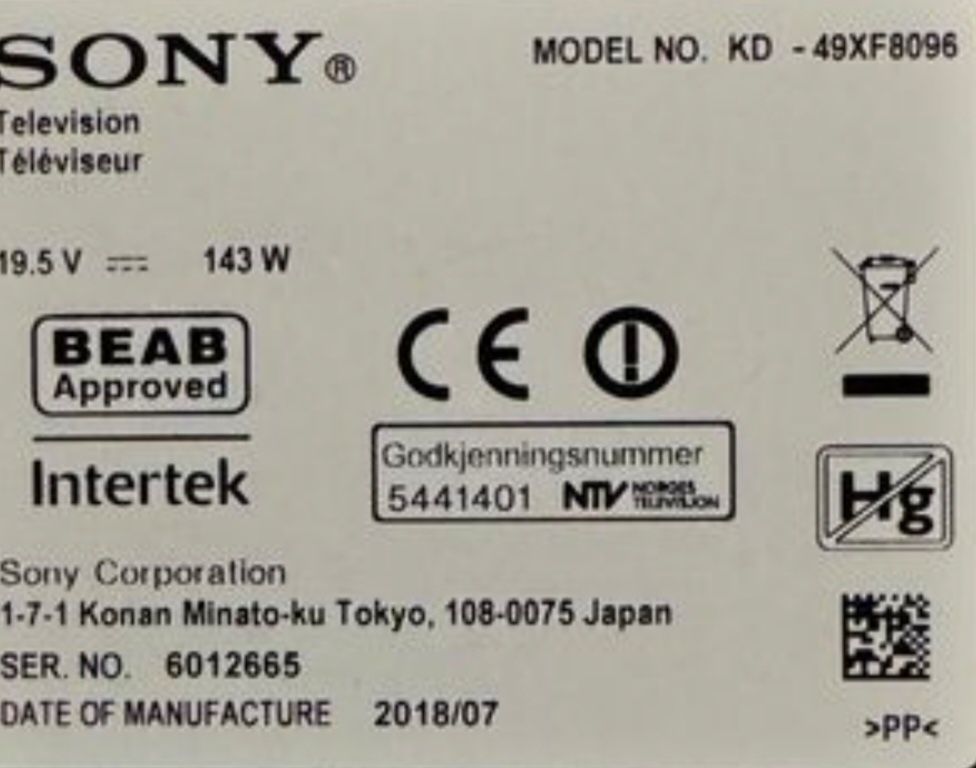 49 Sony Smart TV 4K