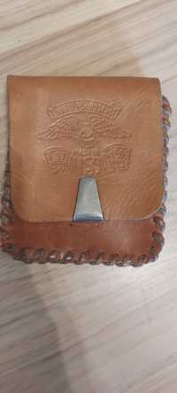 Kultowa, oryginalna skórzana kopertówka etui vintage Harley Davidson