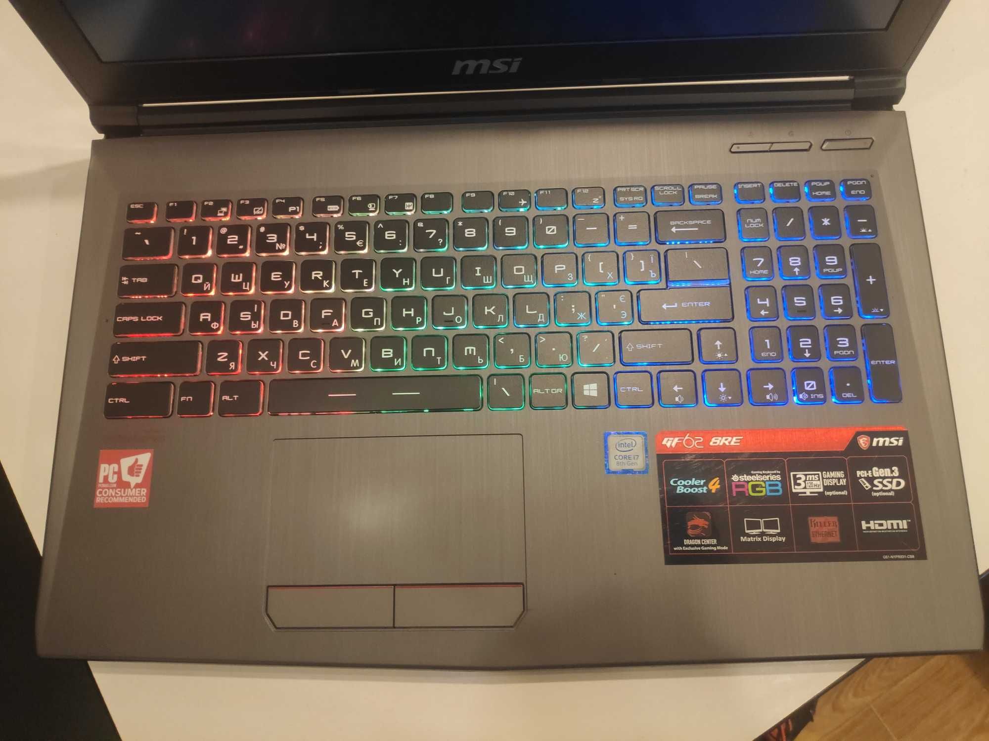 Ігровий MSI GF GF62 8RE