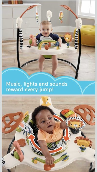 Розвиваючий ігровий центр-стрибунці Fisher Price з музичними вогнями