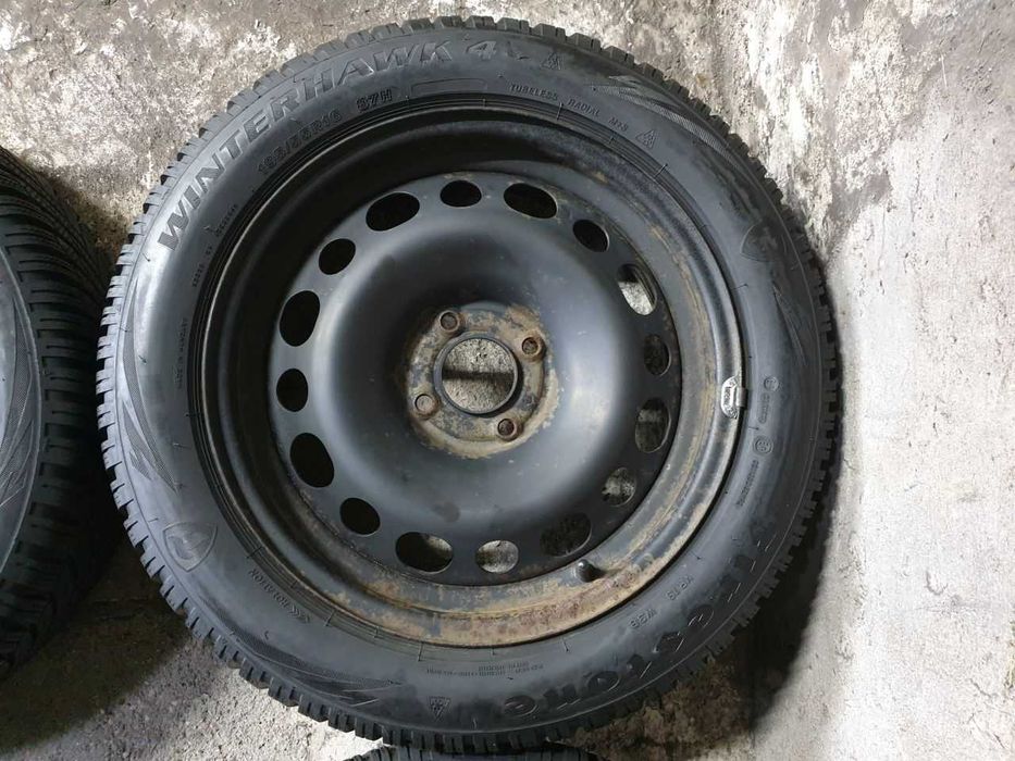 Felgi stal Koła C3 DS3 R16 4x108 opony zimowe 195/55R16 7,4mm 2021r