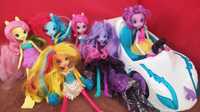 Lalki My little pony 6szt + auto samochod zestaw zabawek jak barbie