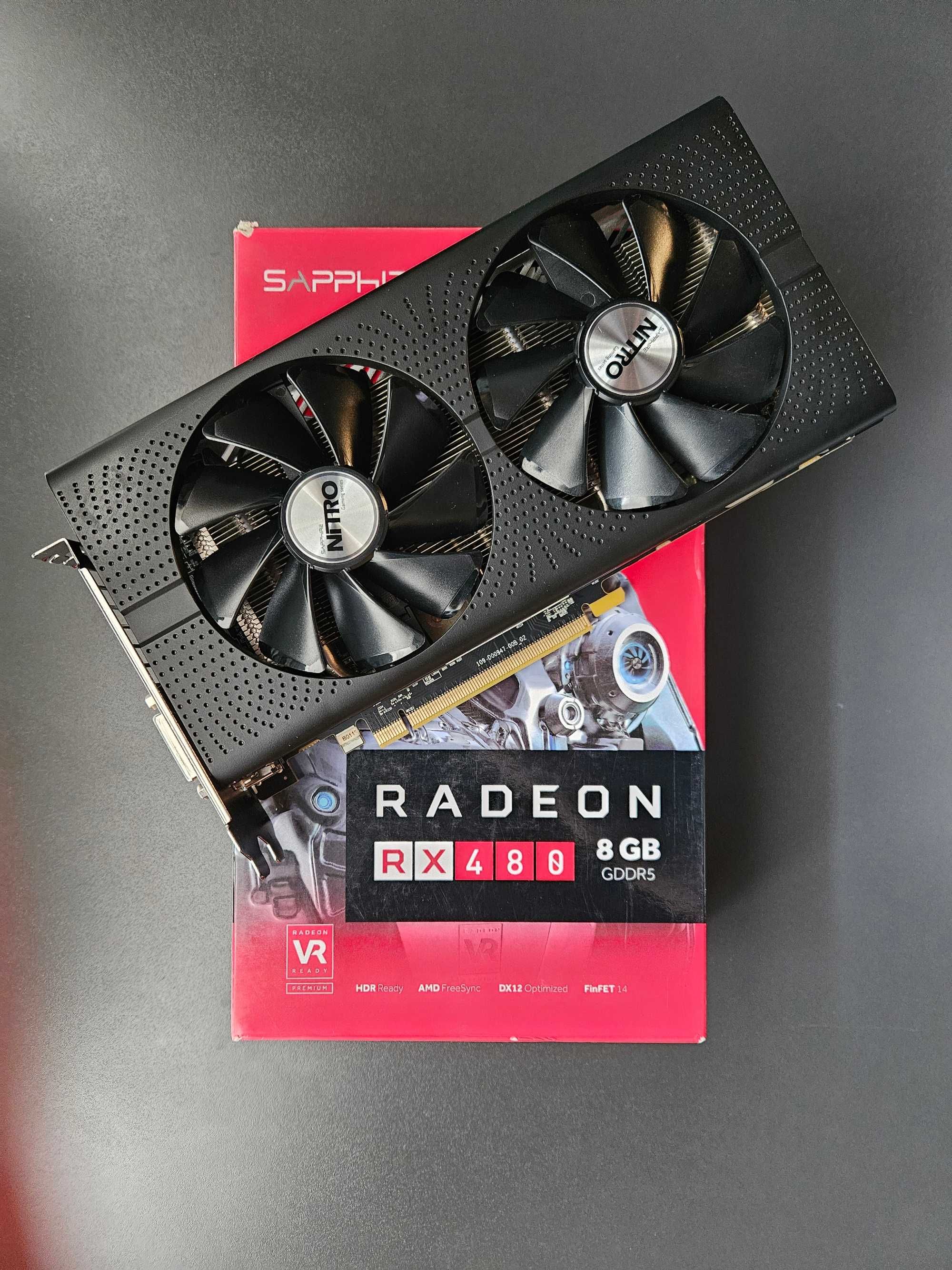 Відеокарта Sapphire Radeon RX 480 Nitro+ OC 8Gb AMD дефектна