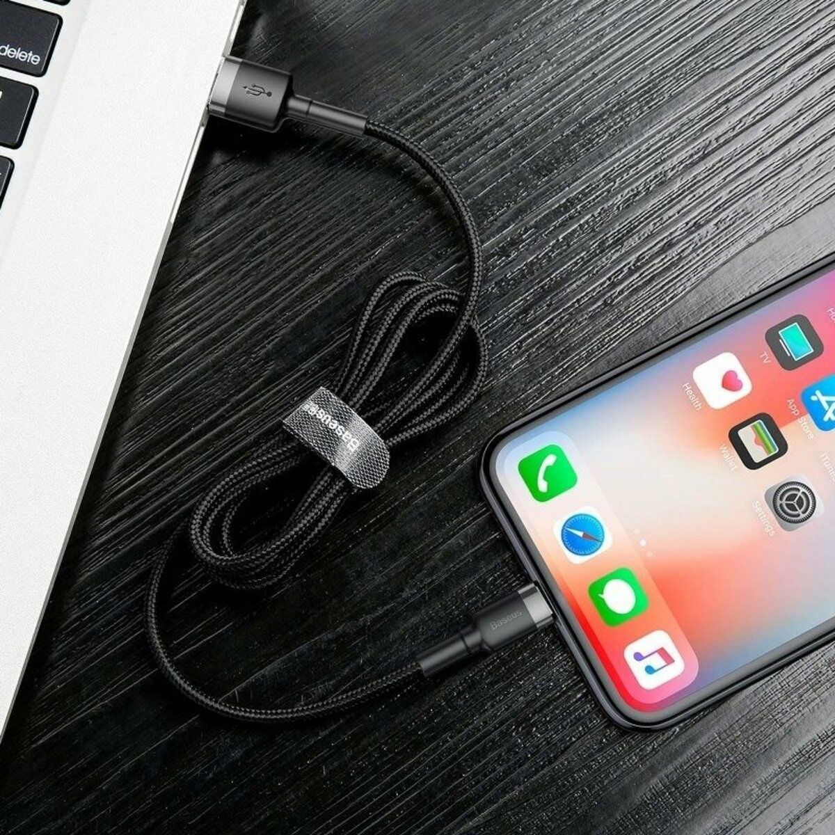 Кабель з чіпом Baseus USB to Lightning Швидка Зарядка 200см