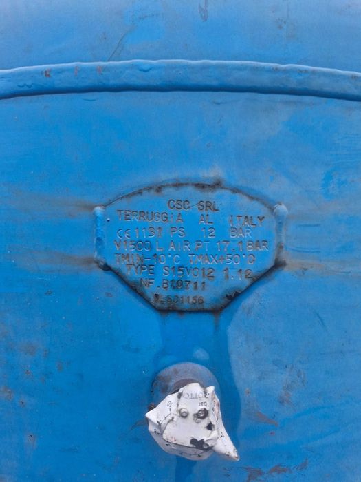 Zbiornik ciśnieniowy 1500l CSC SRL