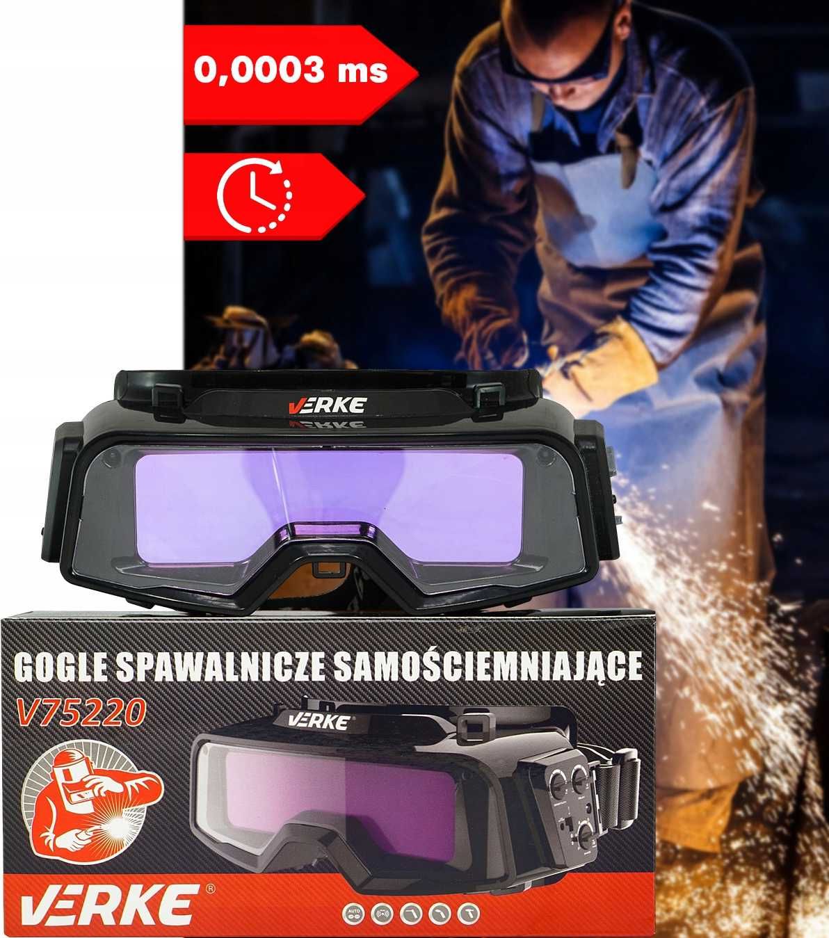 GOGLE SPAWALNICZE OKULARY Ochronne Samościemniające Maska Do Spawania