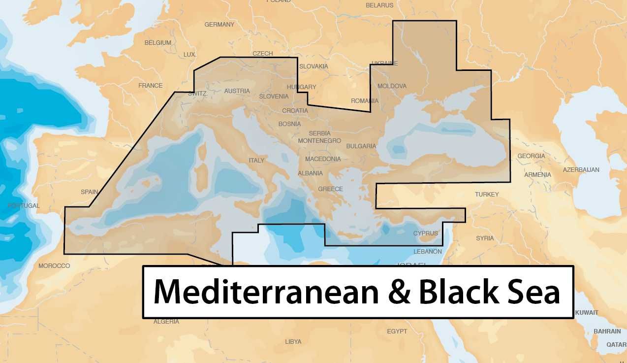 Mapa Navionics+ 43XG Chorwacja, Grecja, Morze Śródziemne