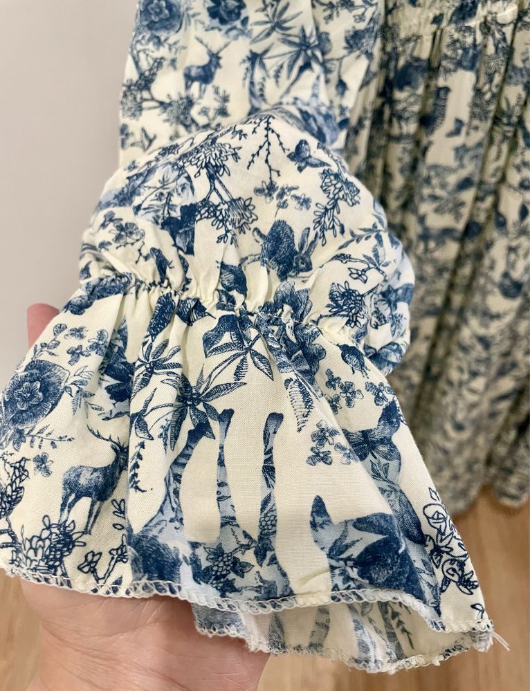 Vestido Lolita azul e branco