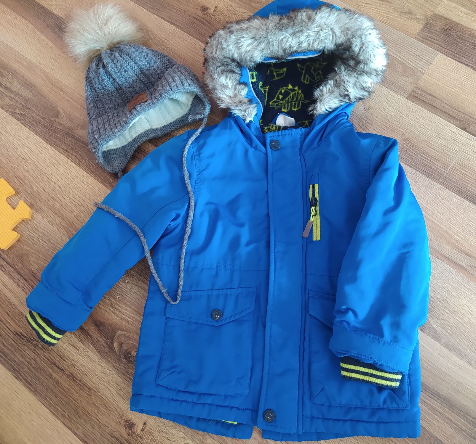 Куртка парка, зимняя курточка 2-3 года, 92-98 + подарок