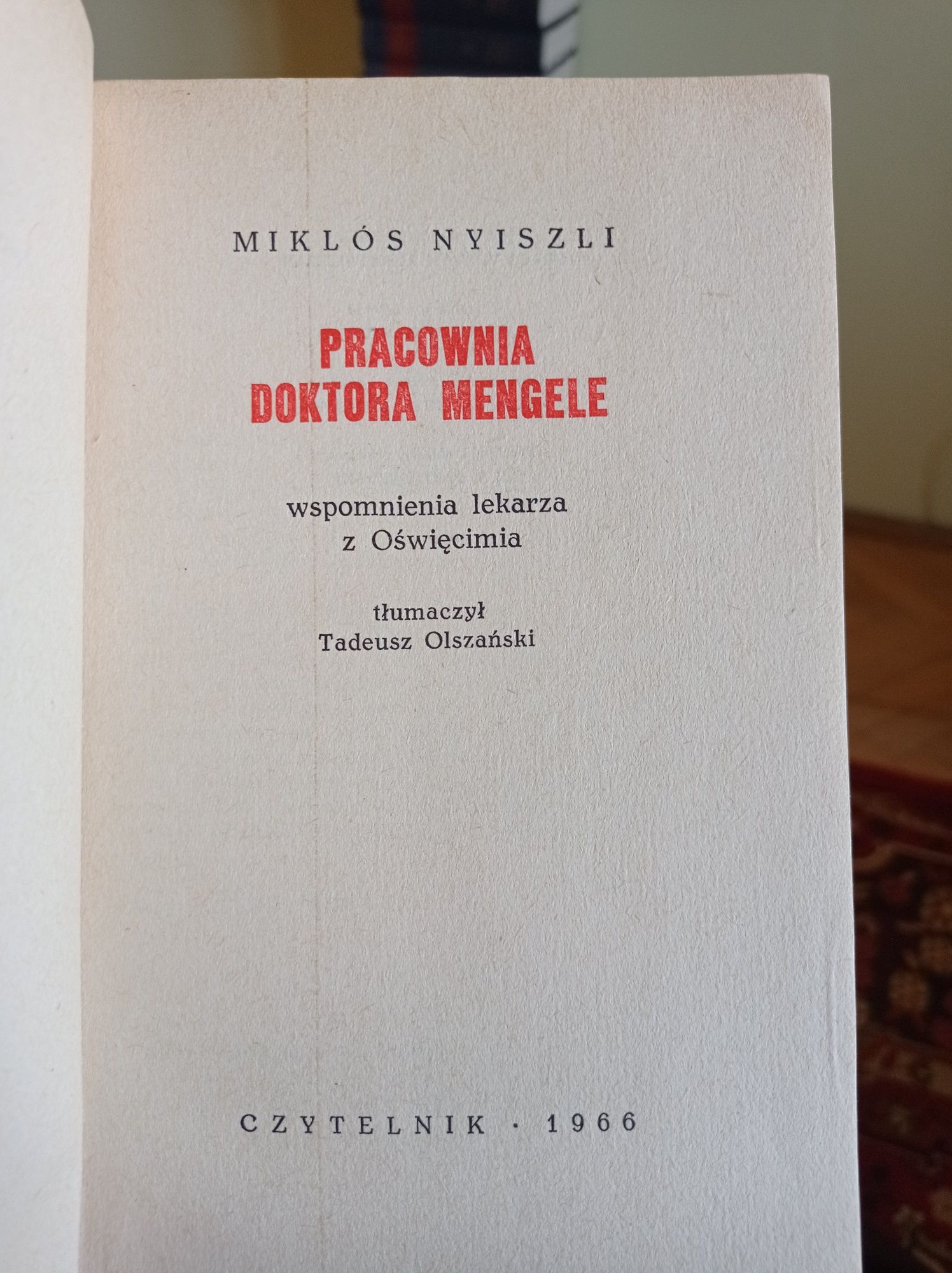 Książka Pracownia doktora Mengele
