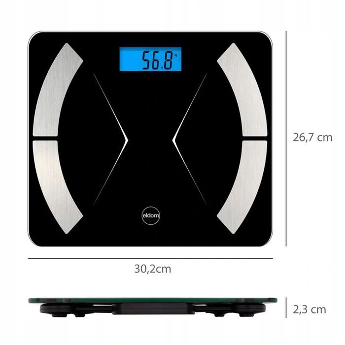 Inteligentna Waga Łazienkowa Bluetooth Eldom Two500 Biała