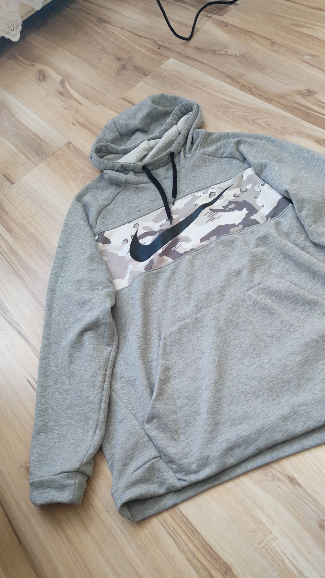 Męska bluza Nike 42 XL szara moro oryginalna