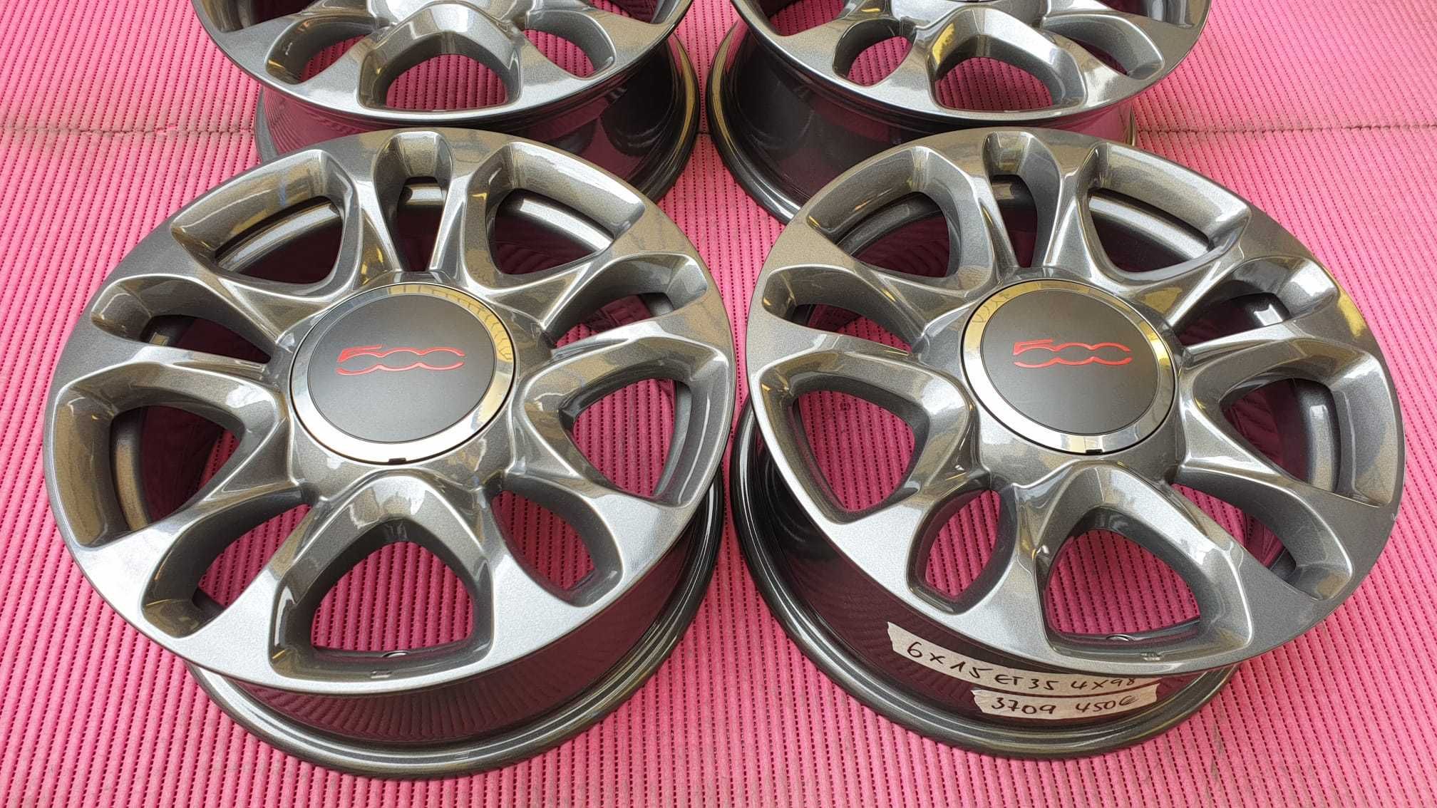 3709 - Jantes 15 4x98 Originais Fiat 500 Punto Doblo