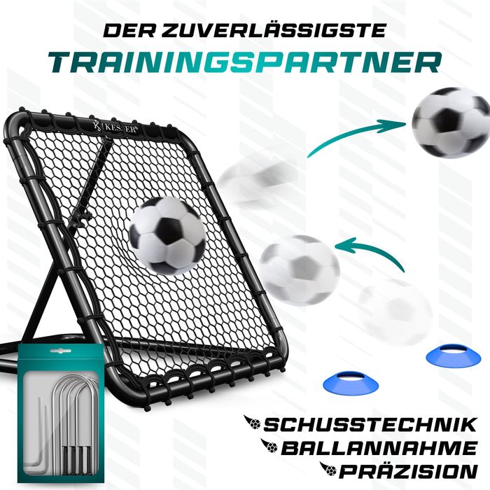 KESSER Rebounder Piłkarski 128x128 cm – Regulowany, bramka do piłki