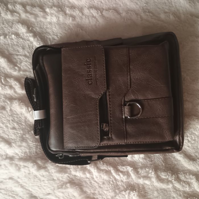 Torba męska na ramię brązowa prezent na urodziny