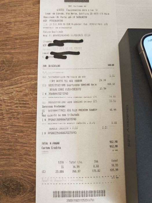 Samsung S25 5G 12GB/256GB Cinzento Seminovo C/Garantia Aceito Retomas