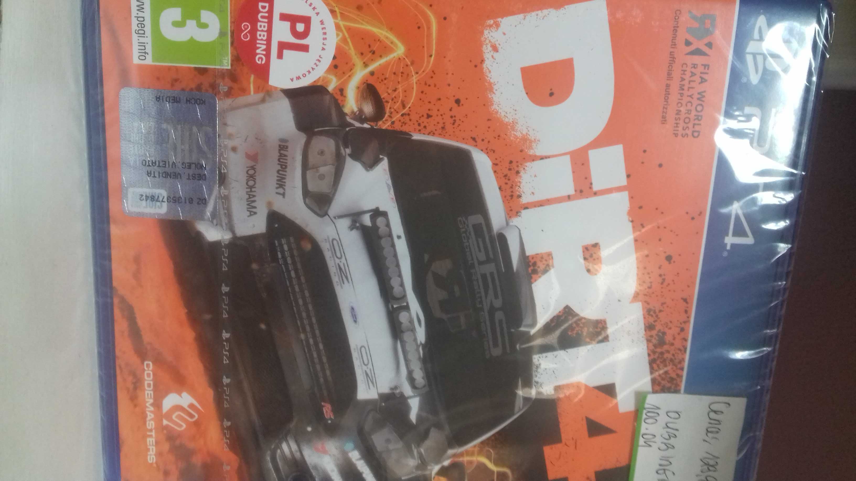 Dirt 4, strażńicy galaktyki, spyro, extraction ps4, sklep