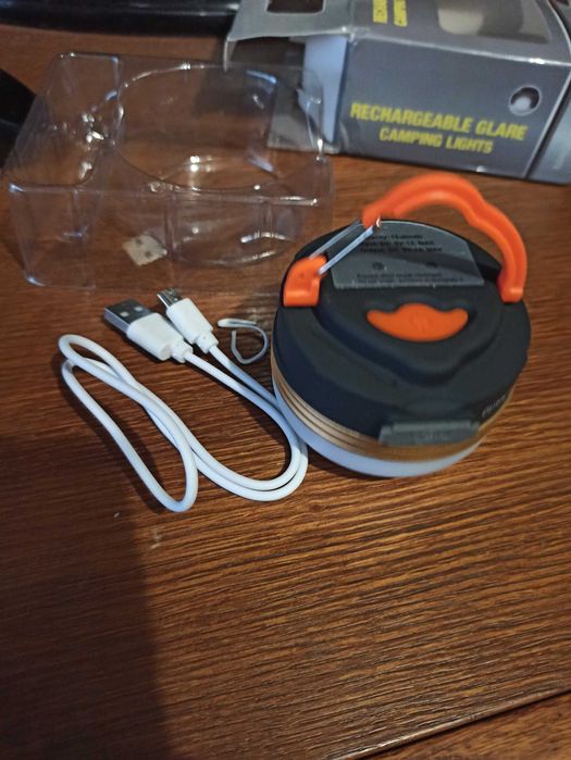 Фонарик лампа магнит кемпинг карабин аккумуляторная 1800мА + повербанк