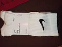(r Eur 38-42 ŚREDNIE) Nike skarpety wysokie SX4704,-101 białe trójpak