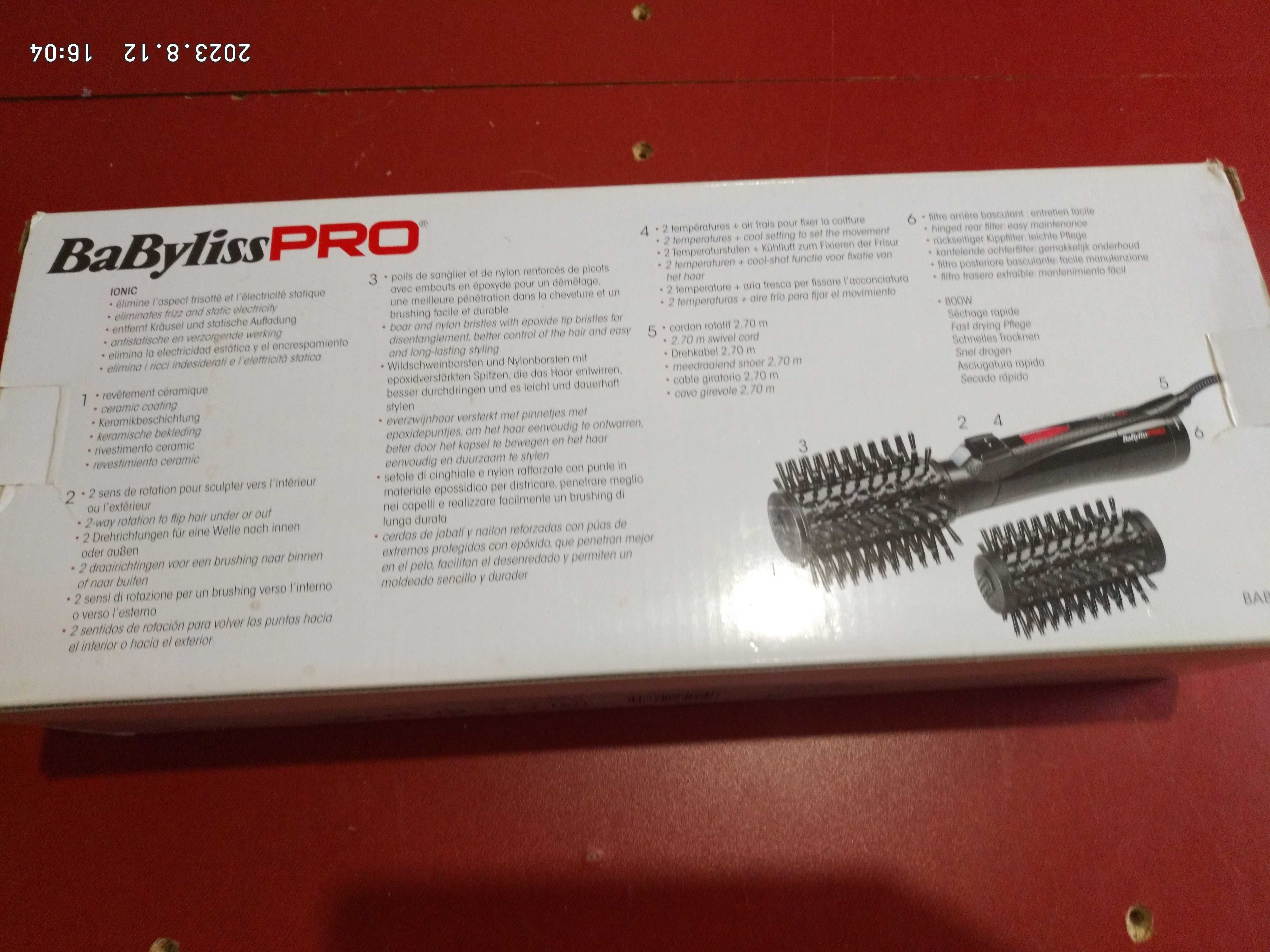 BaByliss Pro Rotating 800 Профессиональный фен плойка для завивки воло